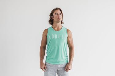 Debardeur Nobull Tank Homme Turquoise Clair | AM5839204