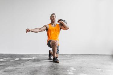 Debardeur Nobull Tank Neon Homme Orange Camouflage | WS4678095