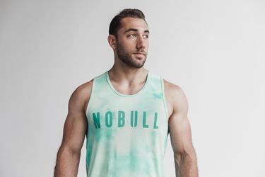 Debardeur Nobull Tank Tie-Dye Homme Turquoise Clair | MO3907168
