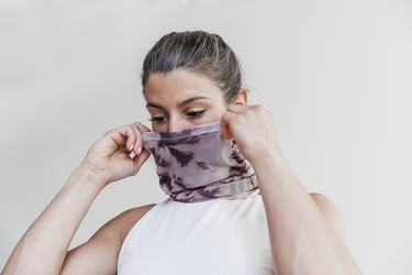 Echarpes Nobull Gaiter Tie-Dye Femme Rose Rouge Foncé | KO2563708
