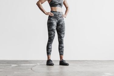 Leggings Nobull High-Rise 7/8 Tight Plush Heather Femme Grise Foncé Camouflage | VA3964752
