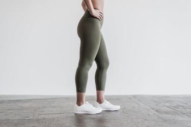 Leggings Nobull High-Rise Crop Femme Vert | MD5689420