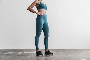 Leggings Nobull High-Rise Tight Plush Heather Femme Turquoise | EM5348091