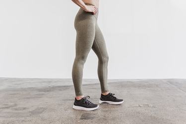Leggings Nobull High-Rise Tight Plush Heather Femme Kaki | NY1637854
