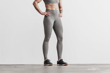 Leggings Nobull High-Rise Tight Plush Heather Femme Grise | WL2859436