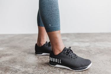 Leggings Nobull Mid-Rise Crop Plush Heather Femme Turquoise | AX8349561