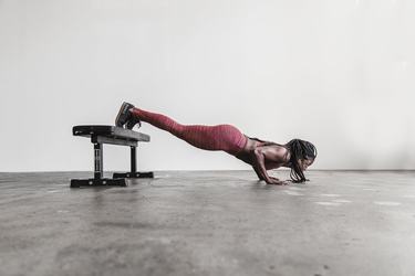 Leggings Nobull Mid-Rise Tight Melange Femme Rouge | JA7195362