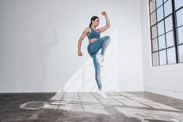 Leggings Nobull Pace Tight Femme Grise Bleu | CG5321780