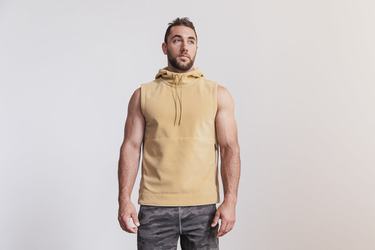 Pullover Nobull Arctic Sans Manches Homme Beige | KI9316027