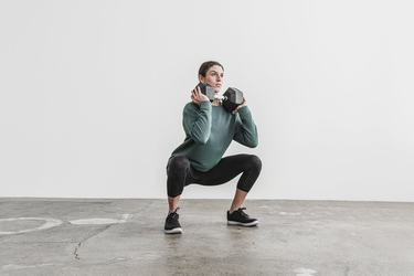 Pullover Nobull Quilted Crew Femme Vert Olive | TD5702384