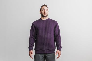 Pullover Nobull Quilted Crew Homme Marron | EQ9462715