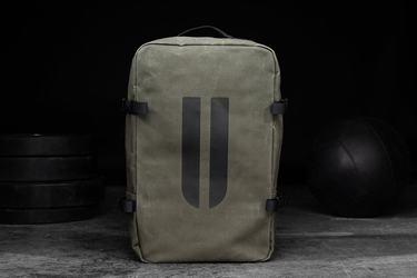 Sac de sport Nobull Horns Waxed Canvas Duffleback Femme Vert Olive | PQ0197845