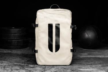 Sac de sport Nobull Horns Waxed Canvas Duffleback Femme Blanche | VB2180576