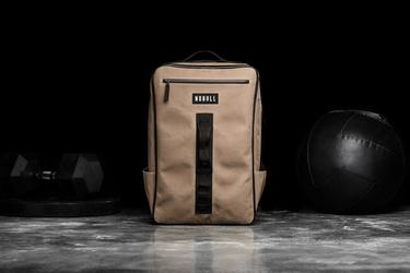 Sacs À Dos Nobull Waxed Canvas Homme Marron Clair | EG8520173