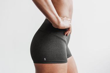 Shorts Nobull 2'' Plush Heather Femme Noir | TG1523089