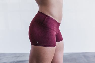 Shorts Nobull 2'' Plush Heather Femme Rouge Foncé | VB9458102
