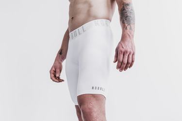 Shorts Nobull Compression 9" Homme Blanche | XM4013297