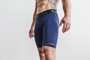 Shorts Nobull Compression 9" Homme Bleu Marine | KC7129465