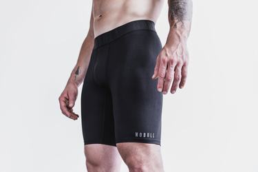 Shorts Nobull Compression 9" Plush Heather Homme Noir | PY8172406