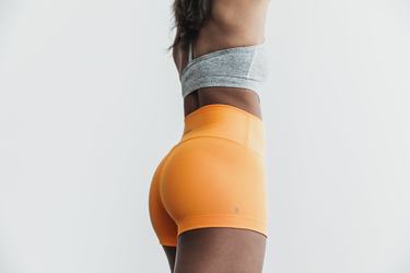Shorts Nobull High-Rise 2" Neon Ribbed Femme Orange | LA4683501