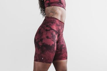 Shorts Nobull High-Rise 6" Tie-Dye Femme Orange Noir | CN9213674