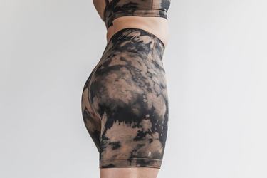 Shorts Nobull High-Rise 6" Tie-Dye Femme Noir | SF6752138