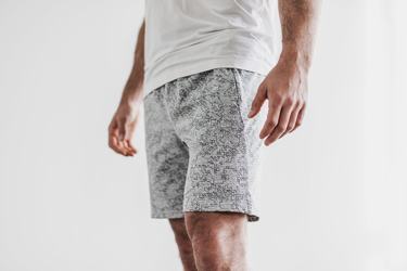 Shorts Nobull Knit 8.5" Homme Blanche Camouflage | RK5734081