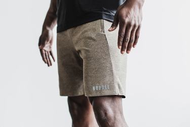 Shorts Nobull Knit 8.5" Homme Kaki | YF7952408