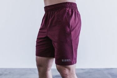 Shorts Nobull Knit 8.5" Homme Rouge Foncé | XR5603784