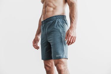 Shorts Nobull Knit 8.5" Homme Turquoise | PH1658702