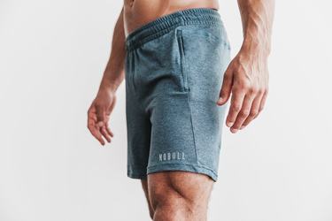 Shorts Nobull Lightweight Knit 7" Homme Turquoise | GV3620475