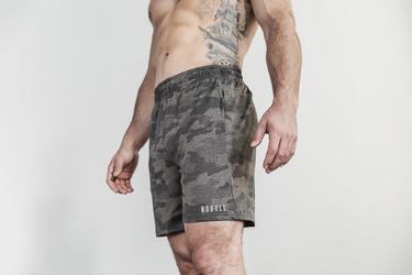 Shorts Nobull Lightweight Knit 7" Homme Camouflage Foncé | HK9527481