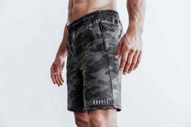 Shorts Nobull Lightweight Knit 9" Homme Grise Foncé Camouflage | CA1954287