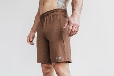 Shorts Nobull Lightweight Knit 9" Homme Marron | VS7854932