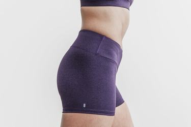 Shorts Nobull Mid-Rise 2" Plush Heather Femme Violette Foncé | AK9302768