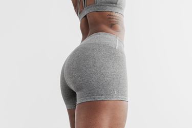 Shorts Nobull Mid-Rise 2" Plush Heather Femme Grise | BN0956781