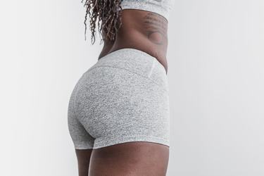 Shorts Nobull Mid-Rise 2" Plush Heather Femme Blanche | BN3890124