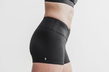 Shorts Nobull Mid-Rise 2" Plush Heather Femme Noir | CF9708425