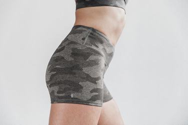 Shorts Nobull Mid-Rise 2" Plush Heather Femme Camouflage Foncé | OF7610245