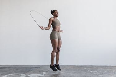 Shorts Nobull Mid-Rise 2" Plush Heather Femme Kaki | RA9275163