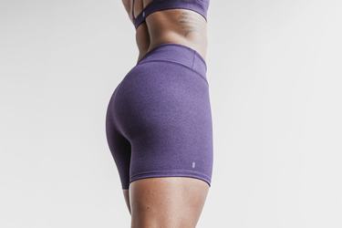 Shorts Nobull Mid-Rise 4" Plush Heather Femme Violette Foncé | NE9210834