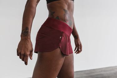 Shorts Nobull Pace Femme Rouge | SN1639075