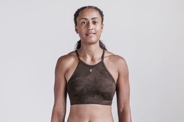 Soutien Gorge Sport Nobull Halter Femme Camouflage | NJ8957431