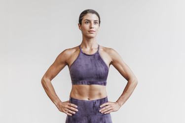 Soutien Gorge Sport Nobull Halter Tie-Dye Femme Violette | SG9260358