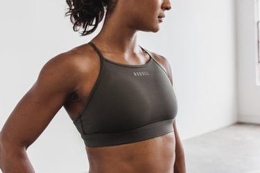 Soutien Gorge Sport Nobull High-Neck Femme Grise Foncé | OF5172308