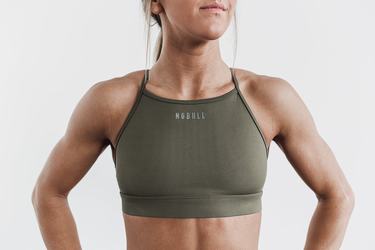 Soutien Gorge Sport Nobull High-Neck Femme Vert | VO2765438