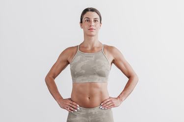 Soutien Gorge Sport Nobull High-Neck Femme Camouflage | YL5230891