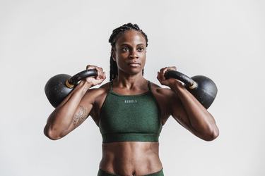 Soutien Gorge Sport Nobull High-Neck Matte Femme Vert | VA0569381