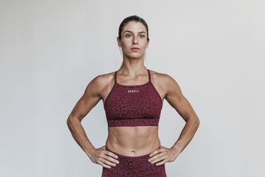 Soutien Gorge Sport Nobull High-Neck Plush Heather Femme Leopard | FJ6598014