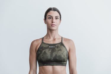 Soutien Gorge Sport Nobull High-Neck Tie-Dye Femme Grise Foncé | GX1903824